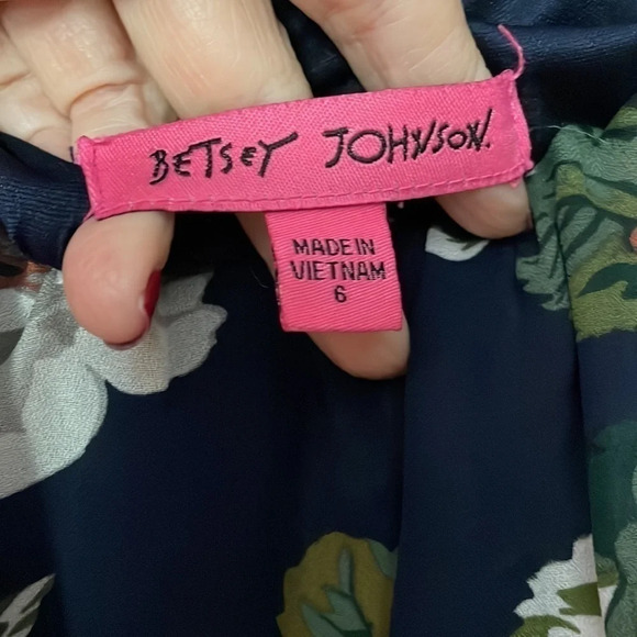 Betsey Johnson Floral Off Shoulder Dress Size 6 - Picture 4 of 6